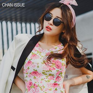 CHAN ISSUE blue dress portrait